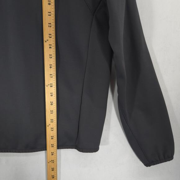 Spyder Jacket Mens S Gray Bandit Half Zip Logo Long Sleeve Fleece Pullover - Picture 9 of 13